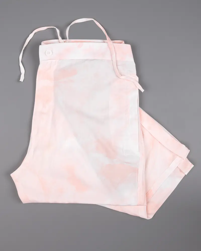 White With Peace Tie Dye Print Premium Tencel Lounge Pant 2