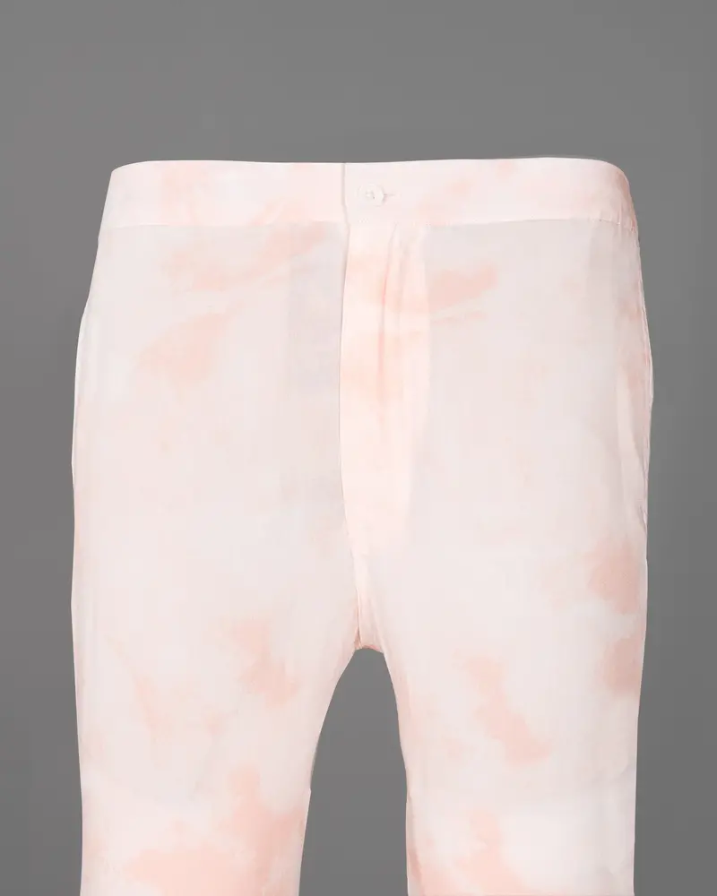 White With Peace Tie Dye Print Premium Tencel Lounge Pant 4