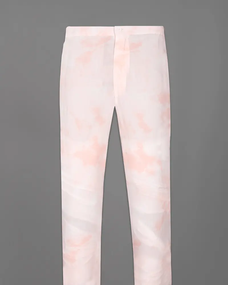 White With Peace Tie Dye Print Premium Tencel Lounge Pant 5