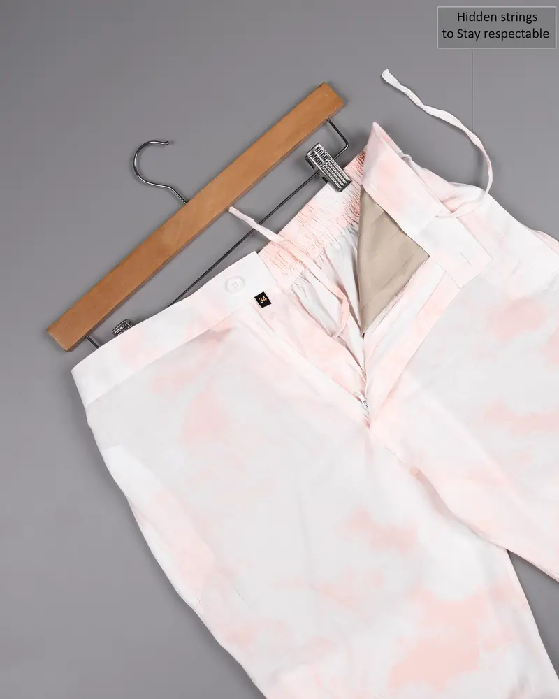 White With Peace Tie Dye Print Premium Tencel Lounge Pant 6