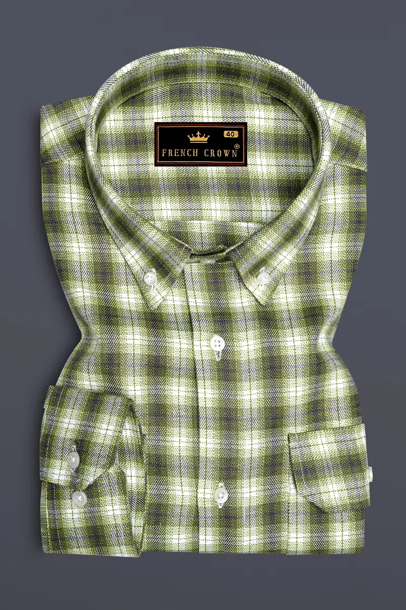 Wild Willow Green Plaid Royal Oxford Overshirt/Shacket 5