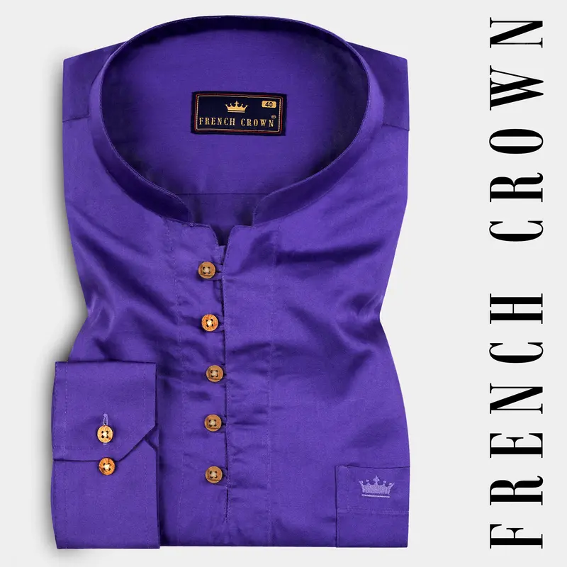 Windsor Purple Super Soft Premium Cotton Kurta Shirt 1