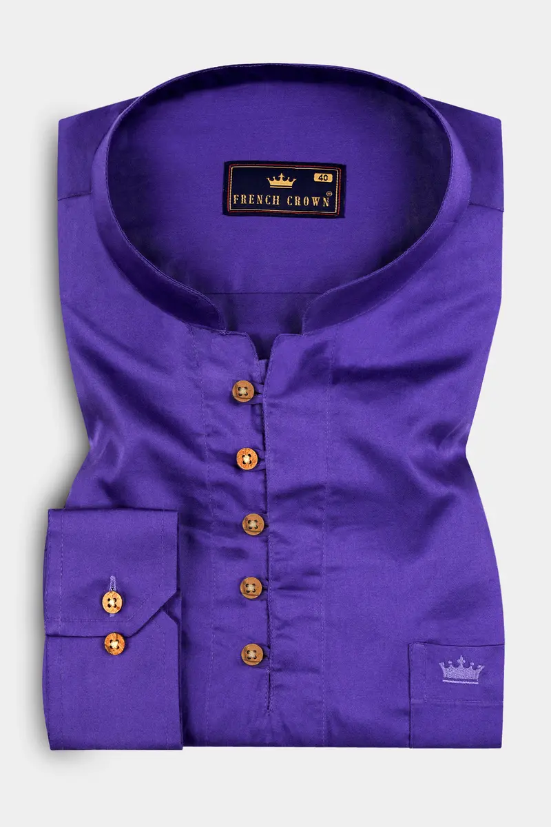 Windsor Purple Super Soft Premium Cotton Kurta Shirt 2