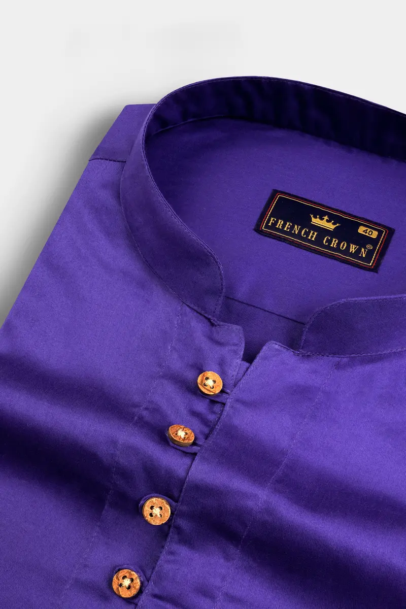 Windsor Purple Super Soft Premium Cotton Kurta Shirt 4