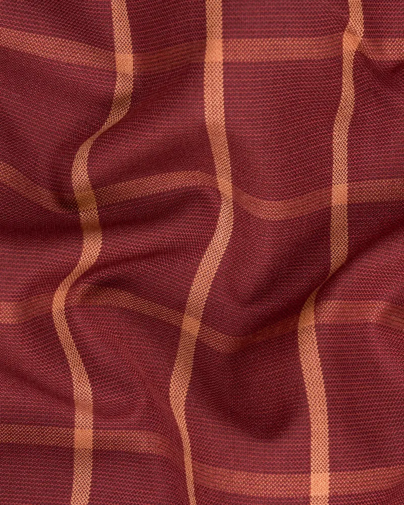 Wine And Chestnut Brown Plaid Pant 3