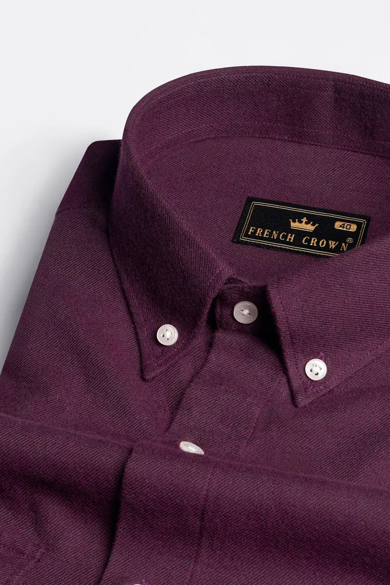 Wine Berry Flannel Button Down Overshirt 4