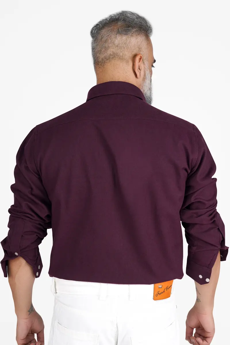 Wine Berry Flannel Button Down Overshirt 8
