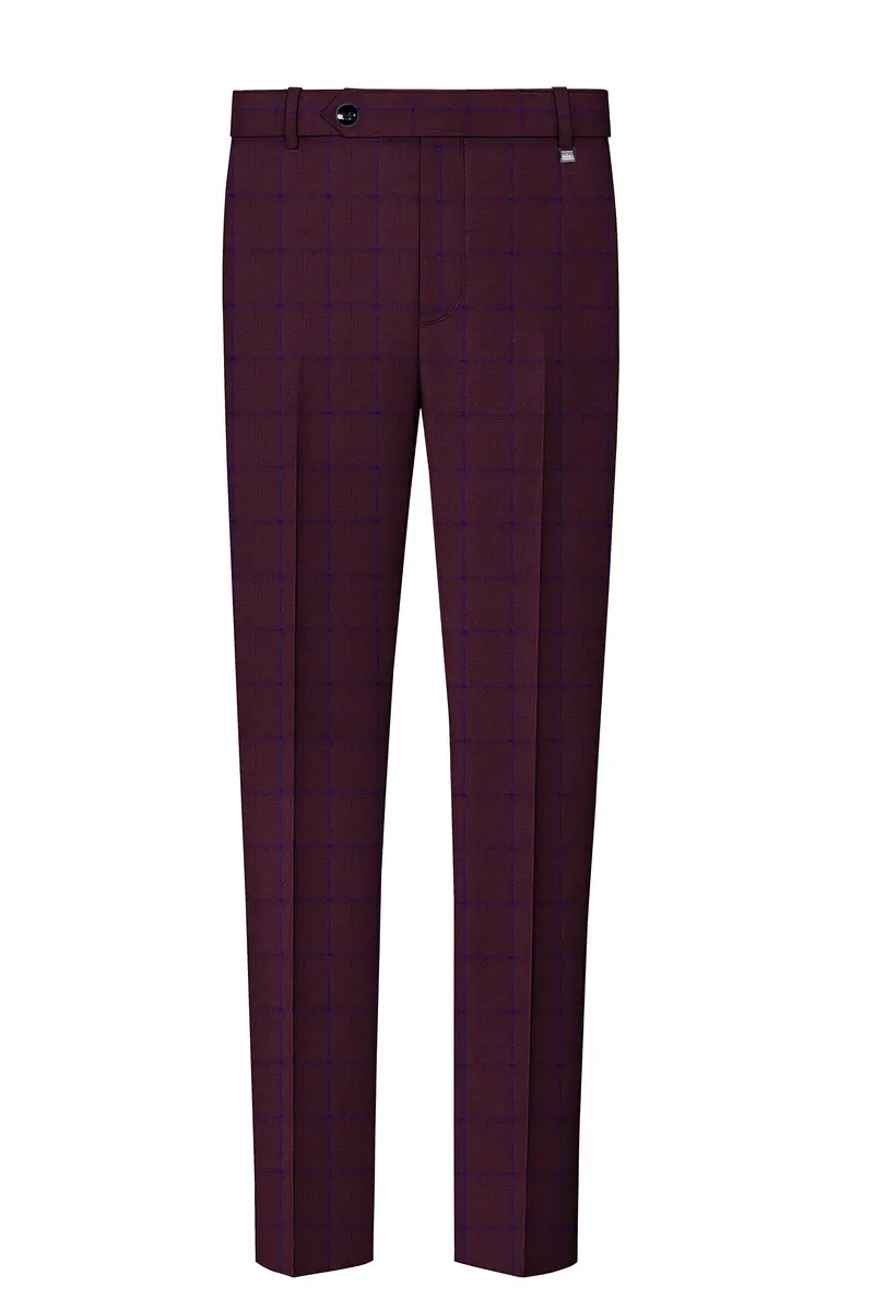 Wine Berry With Haiti Blue Pant 2