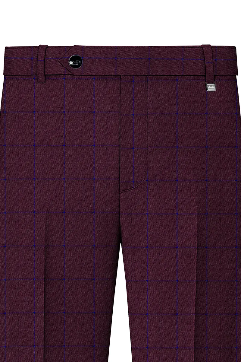 Wine Berry With Haiti Blue Pant 4