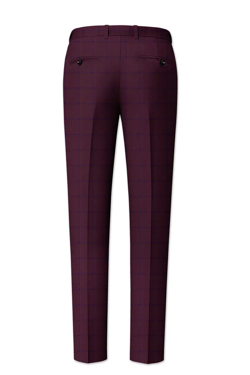 Wine Berry With Haiti Blue Pant 5