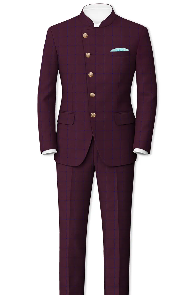 Wine Berry With Haiti Blue Pant 7