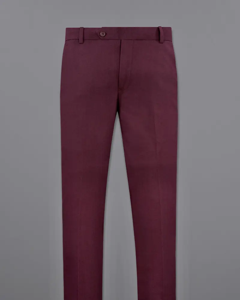 Wine Berry Wool Rich Pant 5
