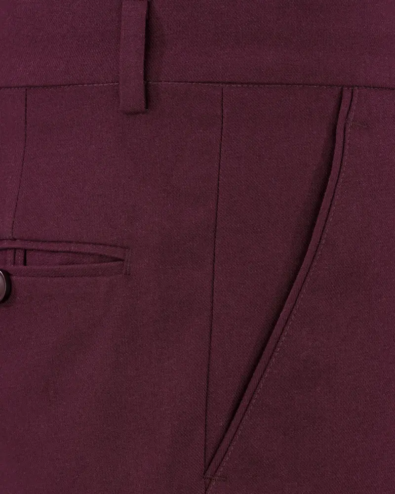 Wine Berry Wool Rich Pant 6