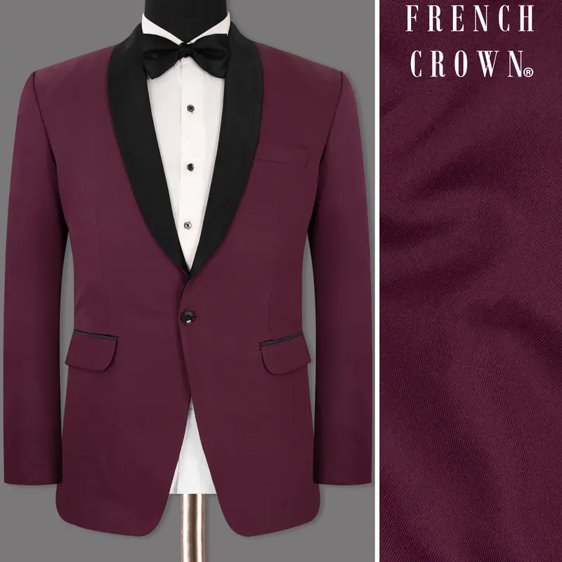 Wine Berry Woolrich Tuxedo Blazer 1