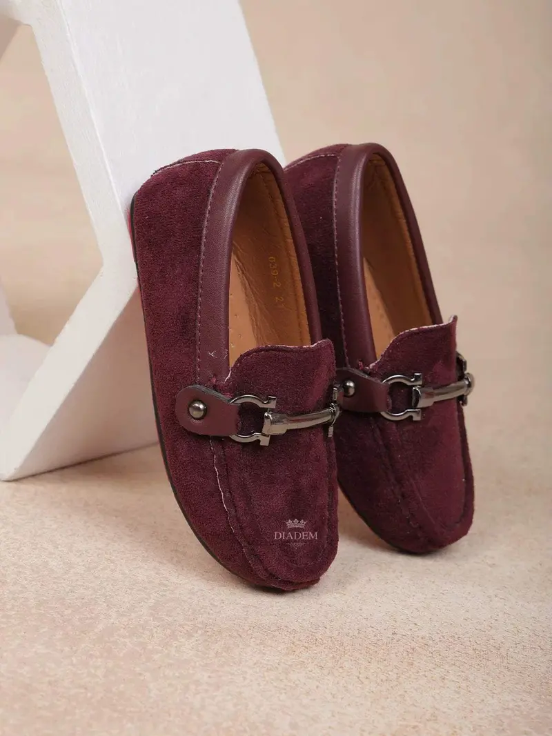 Wine Casual Loafers For Boys 1