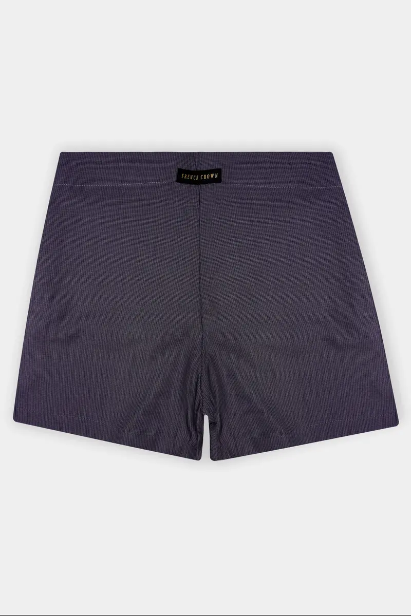 Wisteria-Bastille Purple Textured Super Soft Poplin Premium Cotton Boxer 2