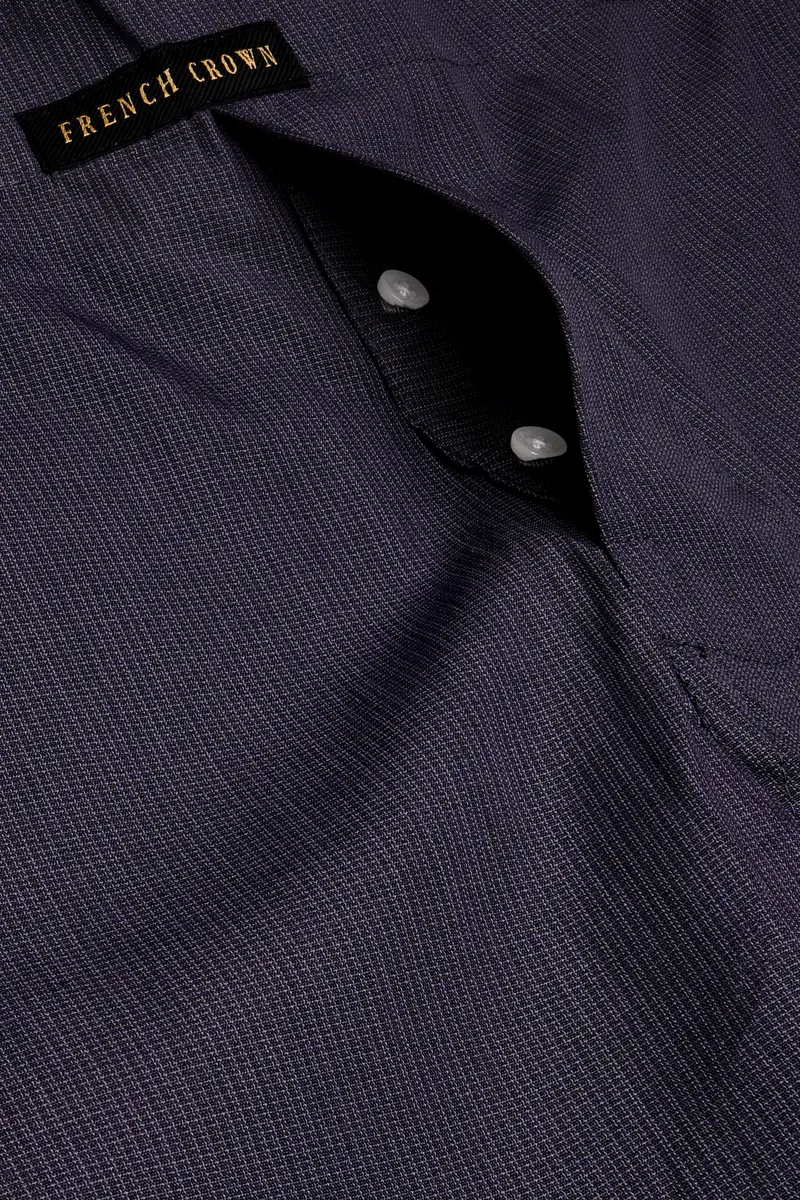Wisteria-Bastille Purple Textured Super Soft Poplin Premium Cotton Boxer 4