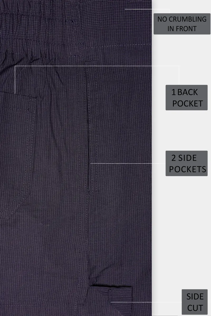 Wisteria-Bastille Purple Textured Super Soft Poplin Premium Cotton Boxer 5