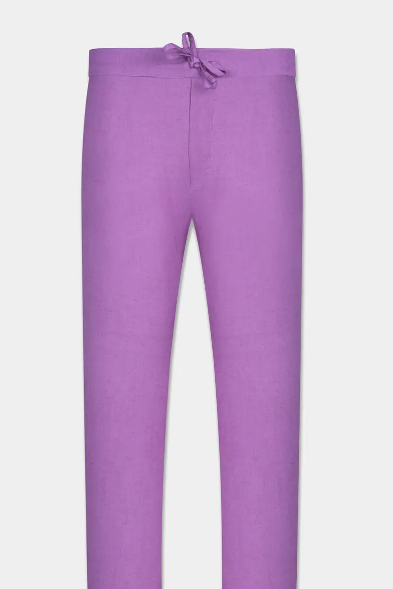 Wisteria Purple Luxurious Linen Lounge Pant 2