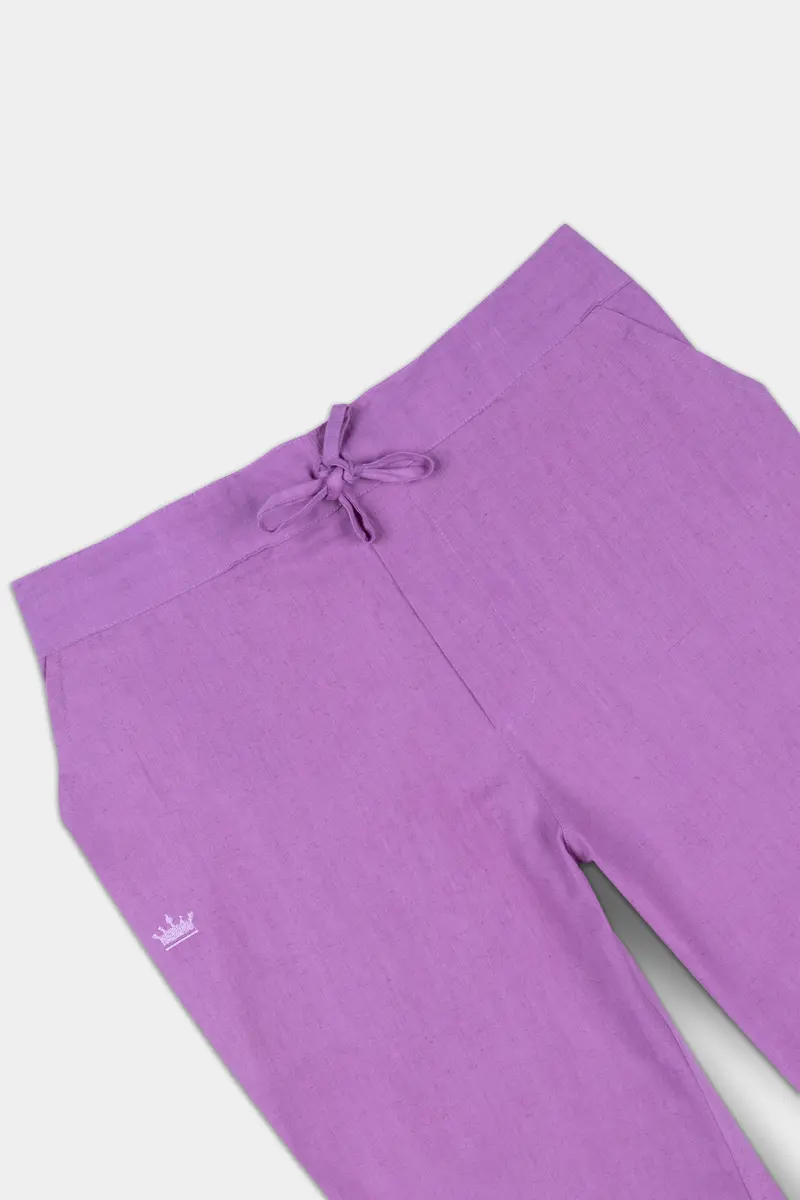 Wisteria Purple Luxurious Linen Lounge Pant 6