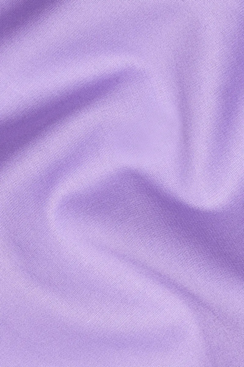 Wisteria Purple With Black Cuffs And Collar Premium Cotton Shirt 3