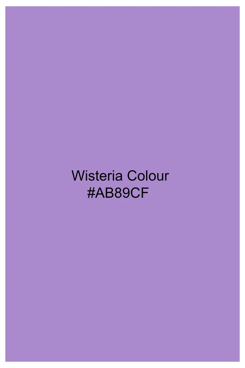 Wisteria Purple With Black Cuffs And Collar Premium Cotton Shirt 6