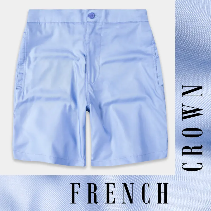 Wistful Blue Subtle Sheen Super Soft Premium Cotton Short 1