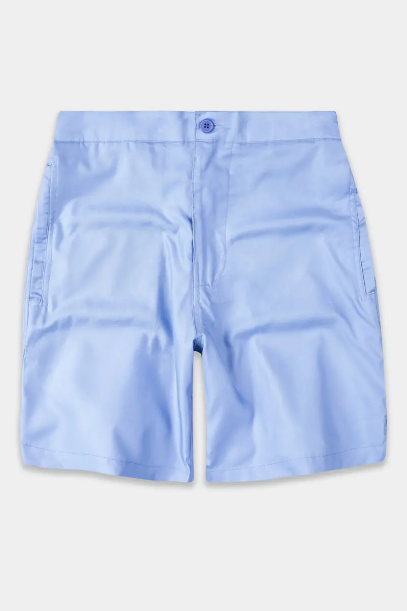 Wistful Blue Subtle Sheen Super Soft Premium Cotton Short 2