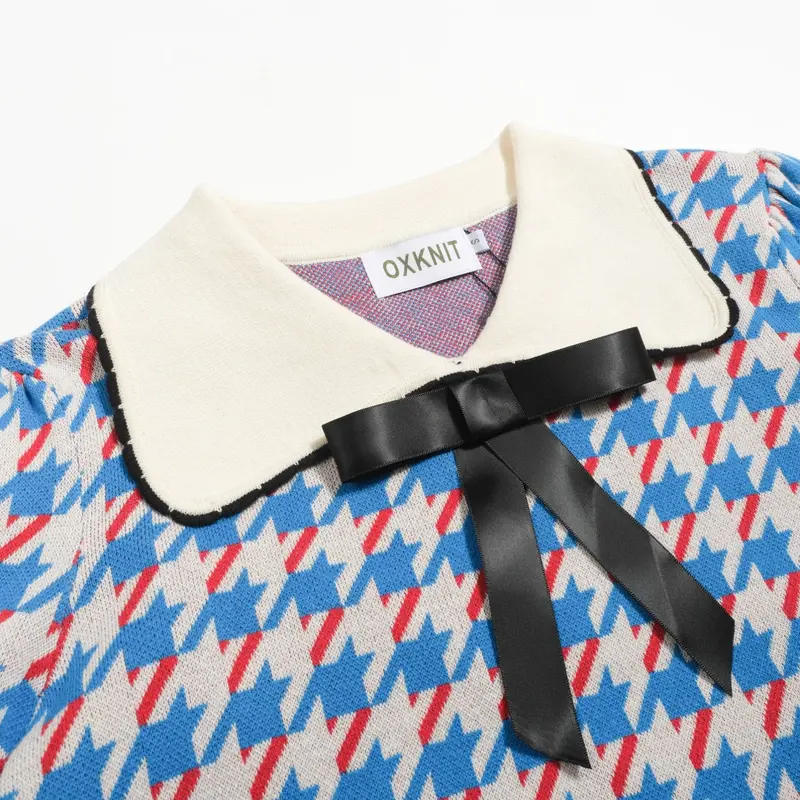 Women's Bird Pliers Vintage Puff-Sleeve Knitwear 4
