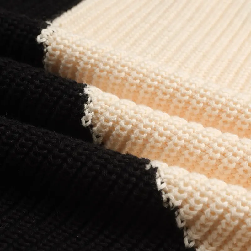 Women's Black Collage Art Vintage Knitwear 2