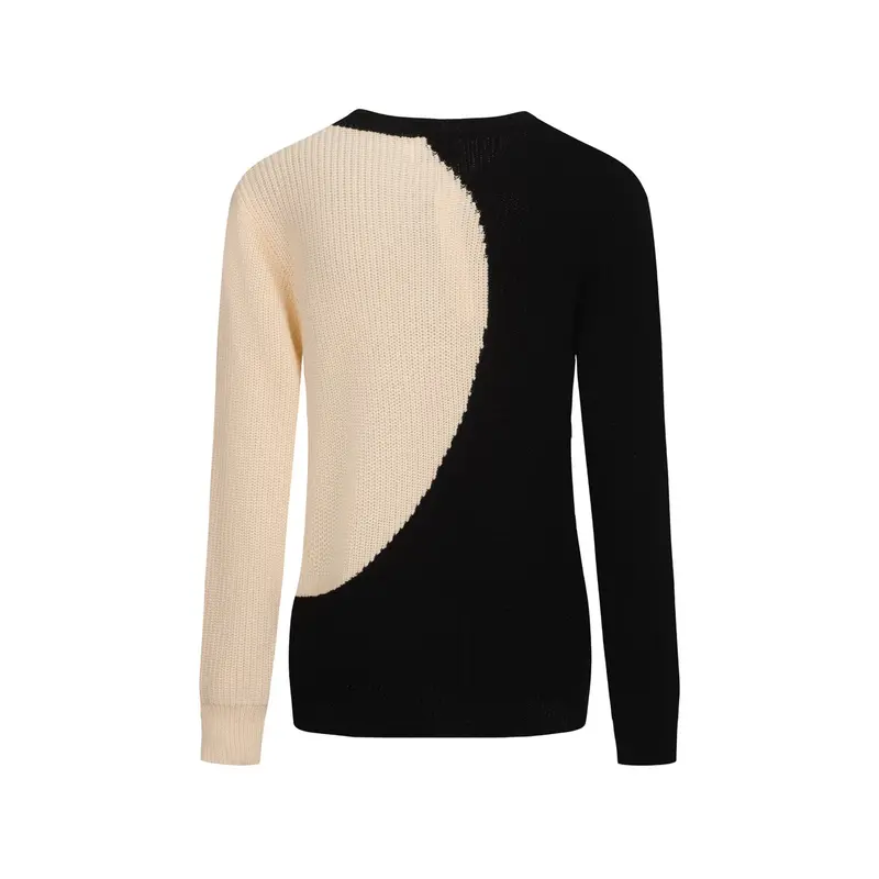 Women's Black Collage Art Vintage Knitwear 3