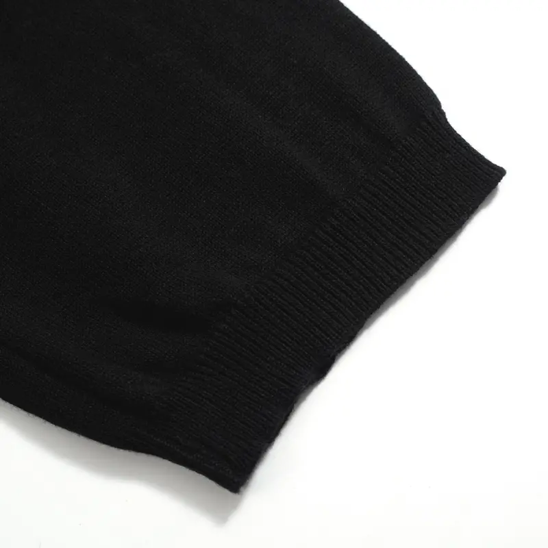 Women's Black Embroidered V-Neck Knitwear 6