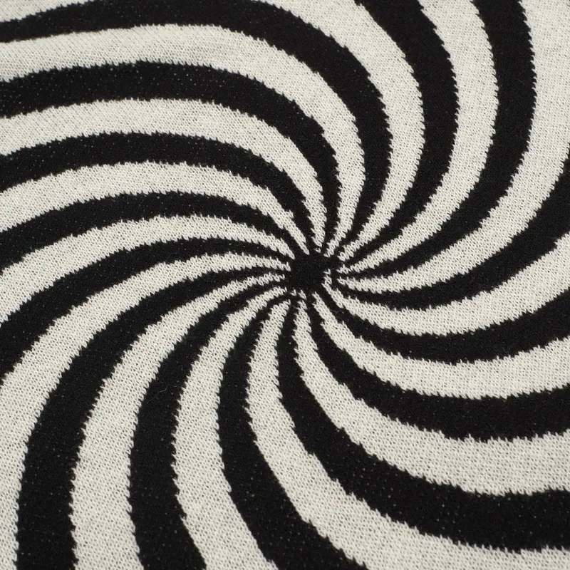 Women's Black Rotating Stripe Knitwear 2