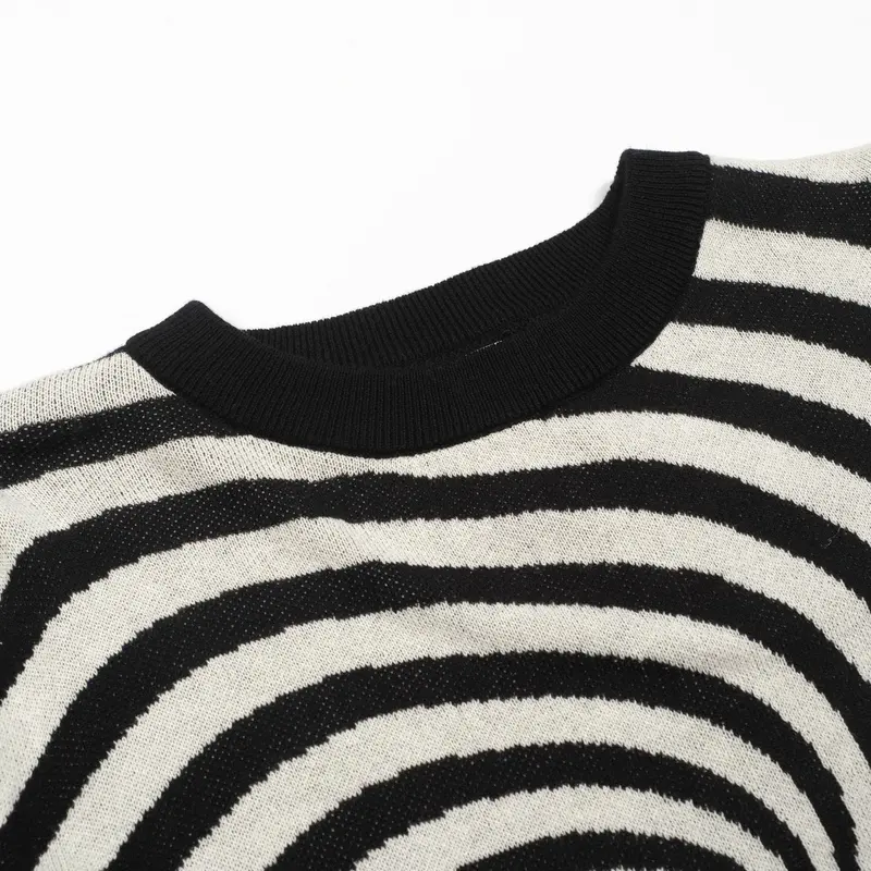 Women's Black Rotating Stripe Knitwear 4