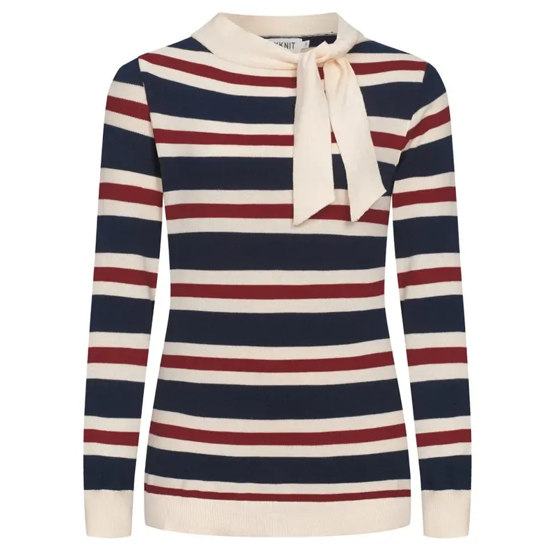Women's Classic Striped Artistic Design Jacquard Knitwear 1