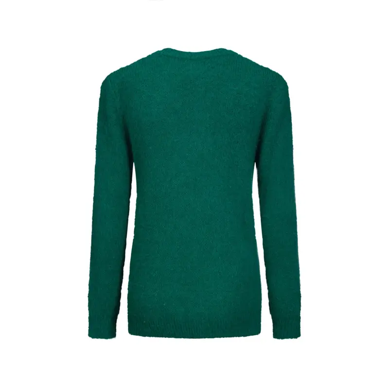 Women's Green Alligator Jacquard Plush Knitwear 3