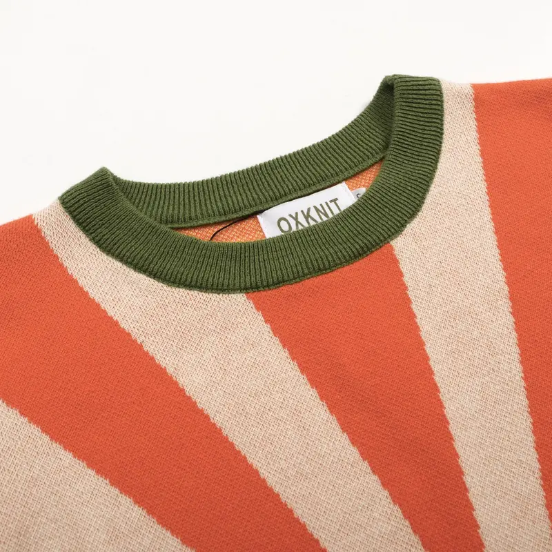 Women's Green Sunshine Classic Retro Jacquard Knit T-Shirt 4
