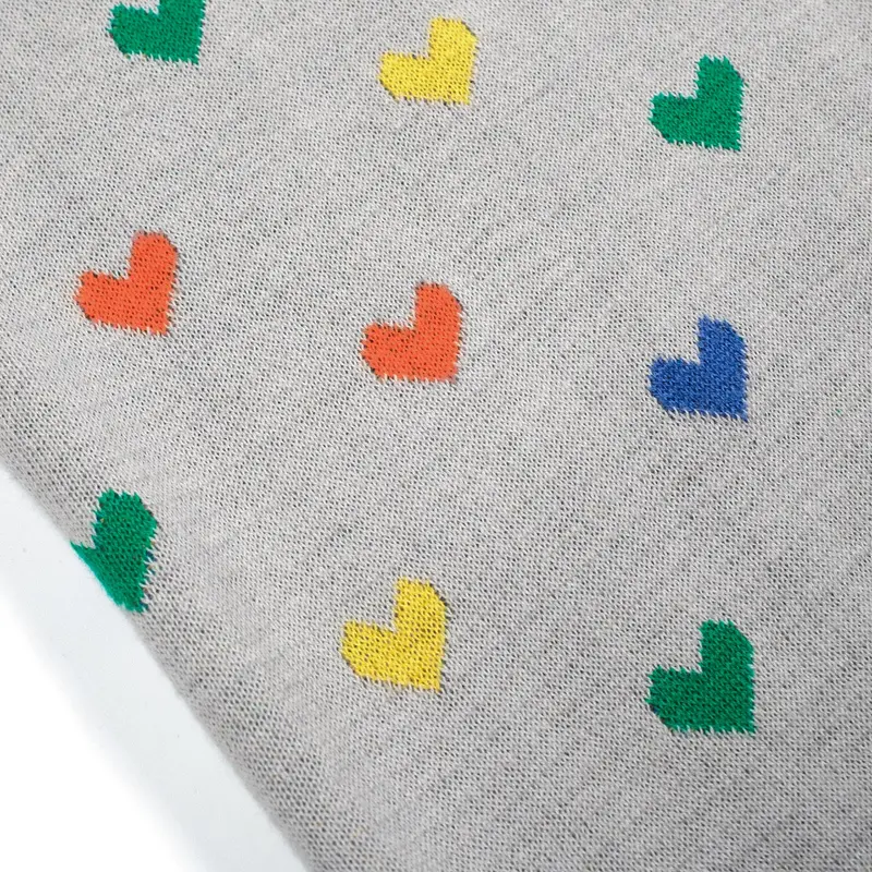 Women's Grey Heart-Shaped Vintage Jacquard Knitwear 5