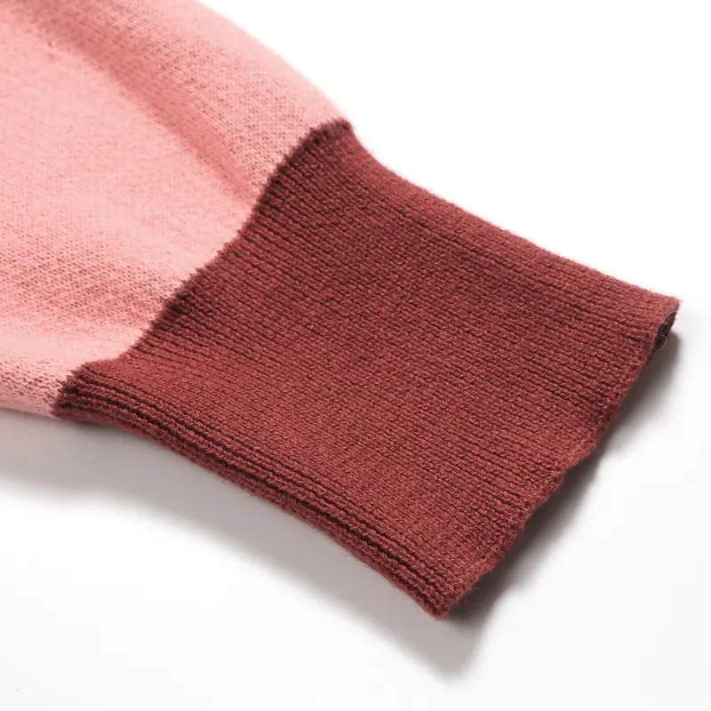 Women's Pink Swallow Jacquard V-Neck Knitwear 6
