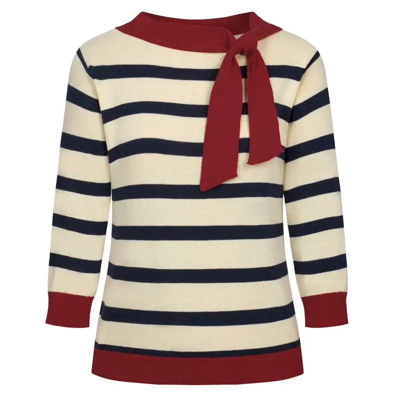 Women's Red Cropped Sleeve Knit T-Shirt - Cropped Length 1