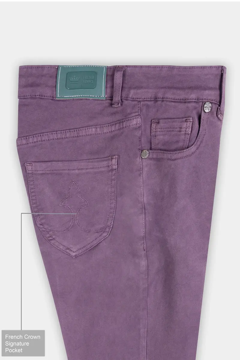 Women’S Skinny Fit Byzantium Purple Rinse Wash Ankle Length Stretchable Denim 5