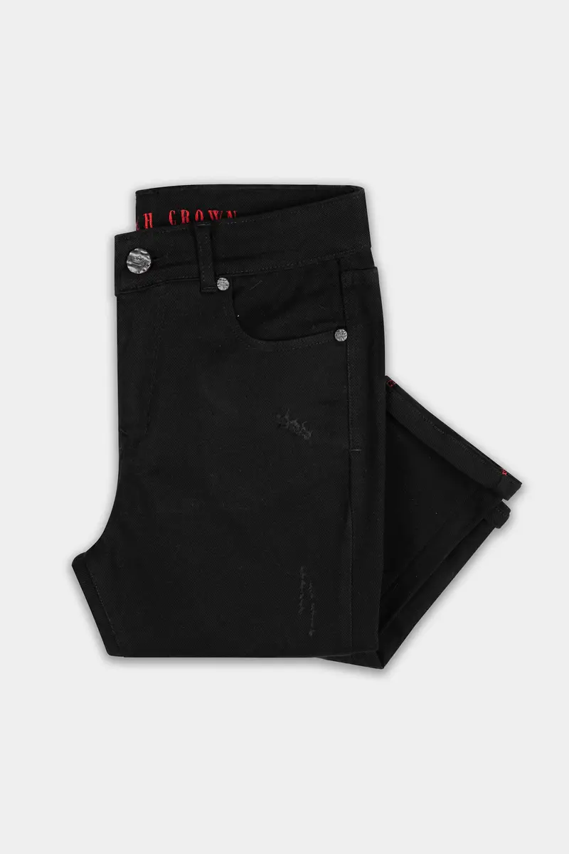 Women's Skinny Fit Jade Black Rinse Wash Stretchable Denim 4