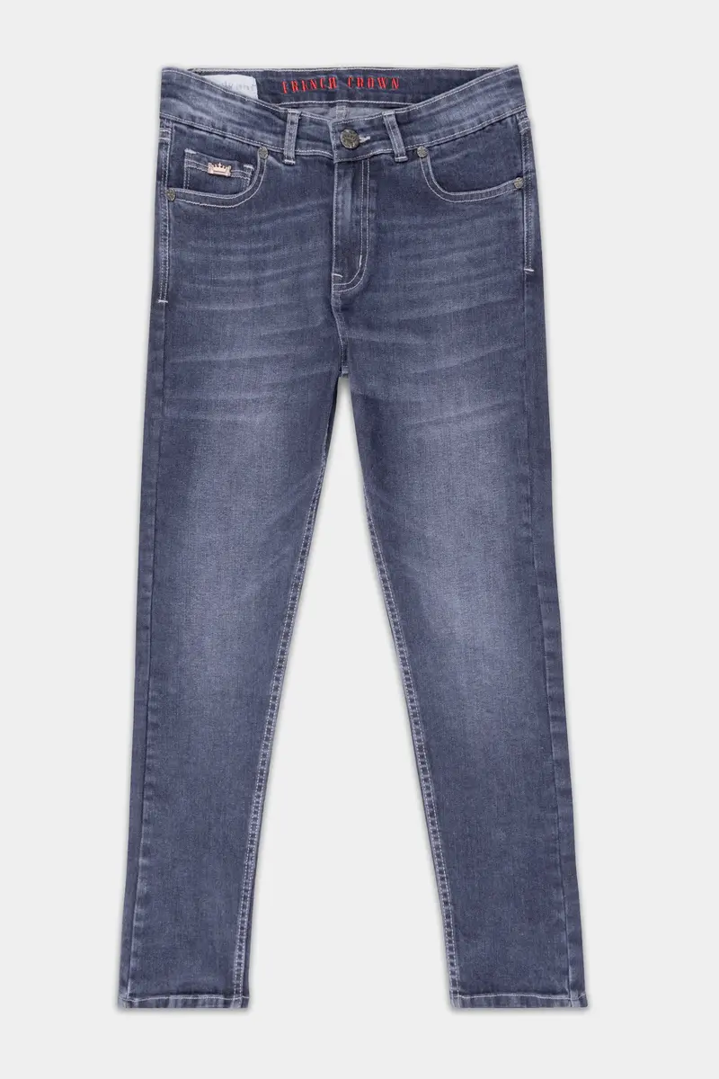 Women's Skinny Fit Tuna Blue Stone Wash Ankle Length Stretchable Denim 2
