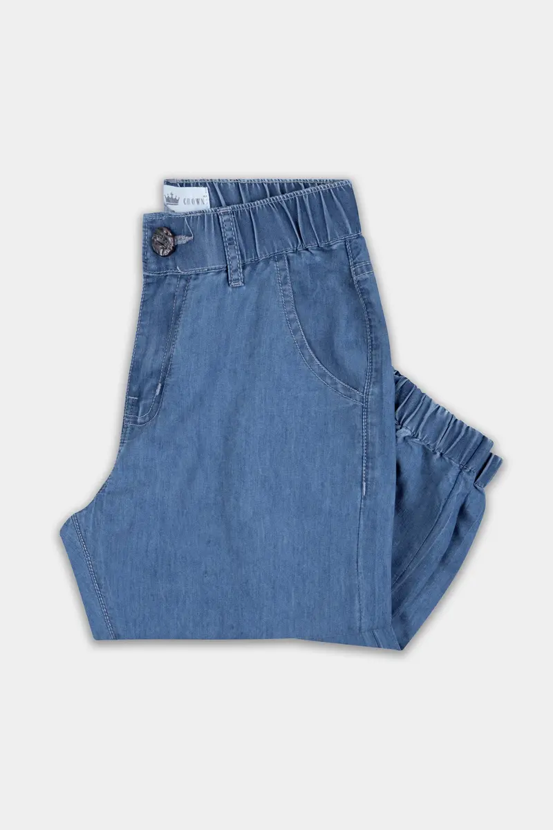 Women's Twilight Blue Rinse Wash Light Weight Denim 4