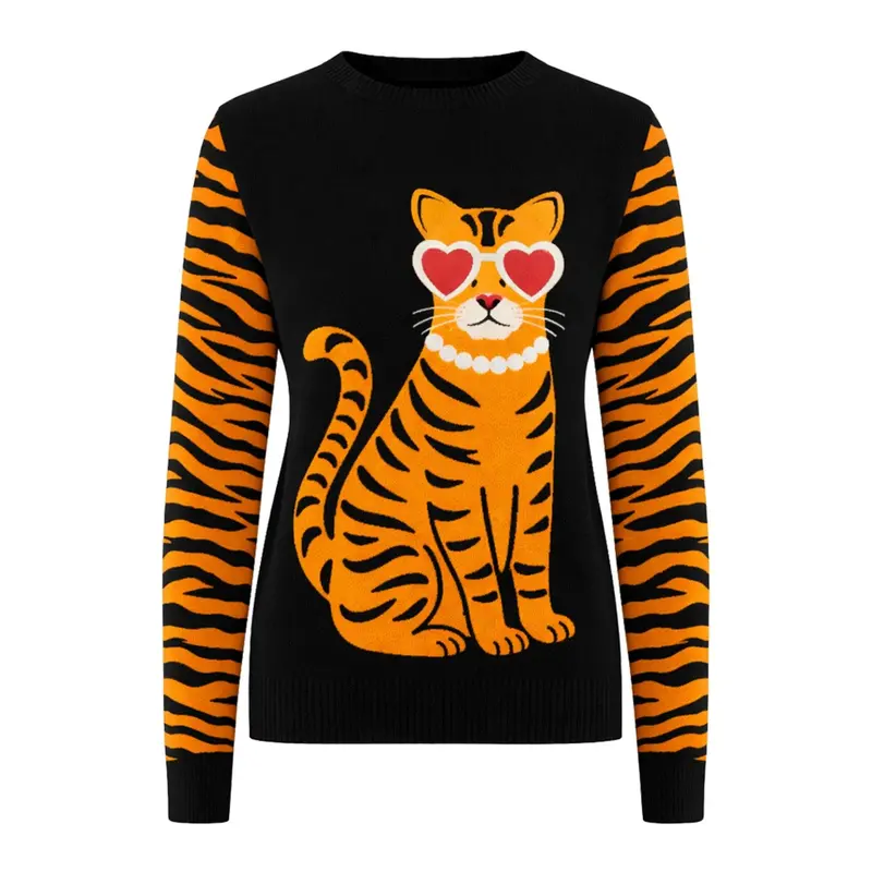 Women's Vintage Animal Art Jacquard Knitwear 1