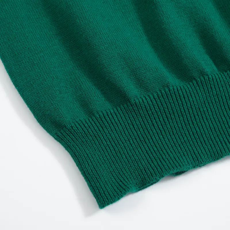 Women’S Vintage Animal Knit Tee – Green V-Neck Top With Embroidered Detail 6