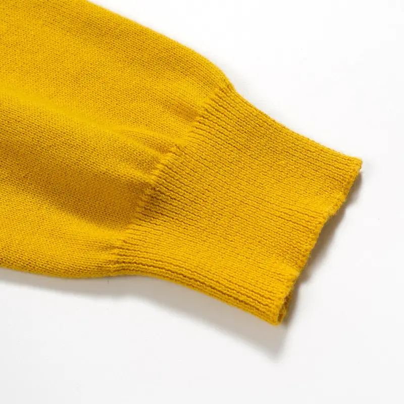 Women's Yellow Striped Vintage Jacquard Knitwear 5
