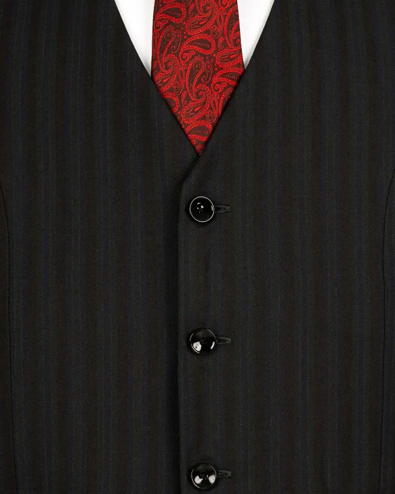 Wood Bean Striped Wool Rich Waistcoat 5