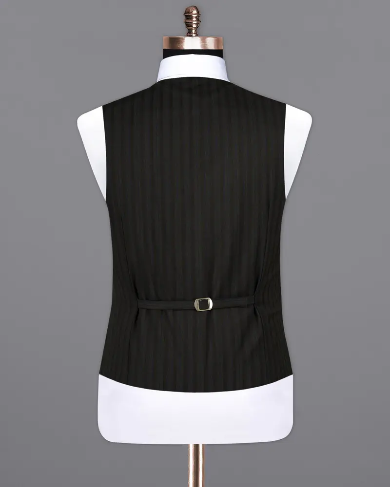 Wood Bean Striped Wool Rich Waistcoat 6