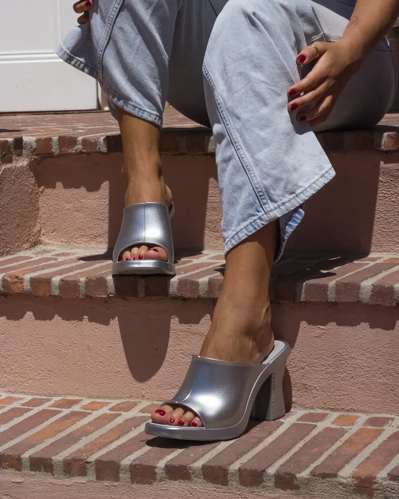 X Marc Jacobs Mule Silver 1